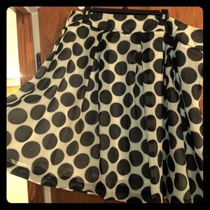Black and White polka dot skirt